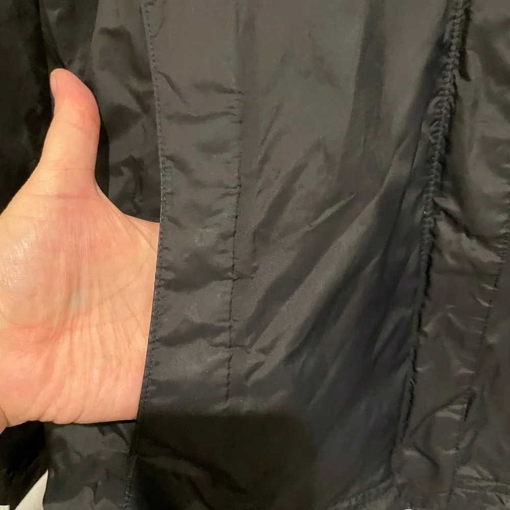 Women’s black hooded waterproof Columbia jacket. Size S